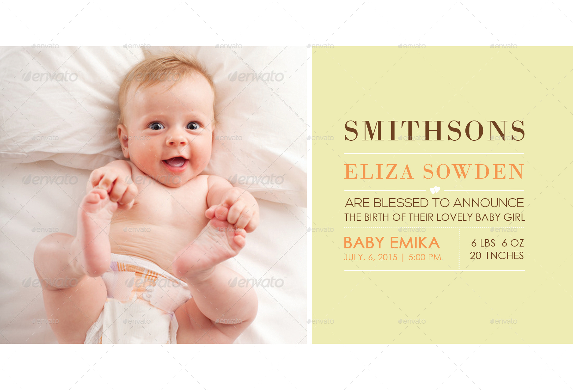 birth announcements postcard by nishamehta graphicriver birth announcements